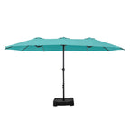 MAISON ARTS 15ft Double-Sided Patio Extra Large Twin Umbrella with Base Included