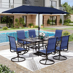 MAISON ARTS 8 PCS Patio Dining Set with 13ft Patio Umbrella