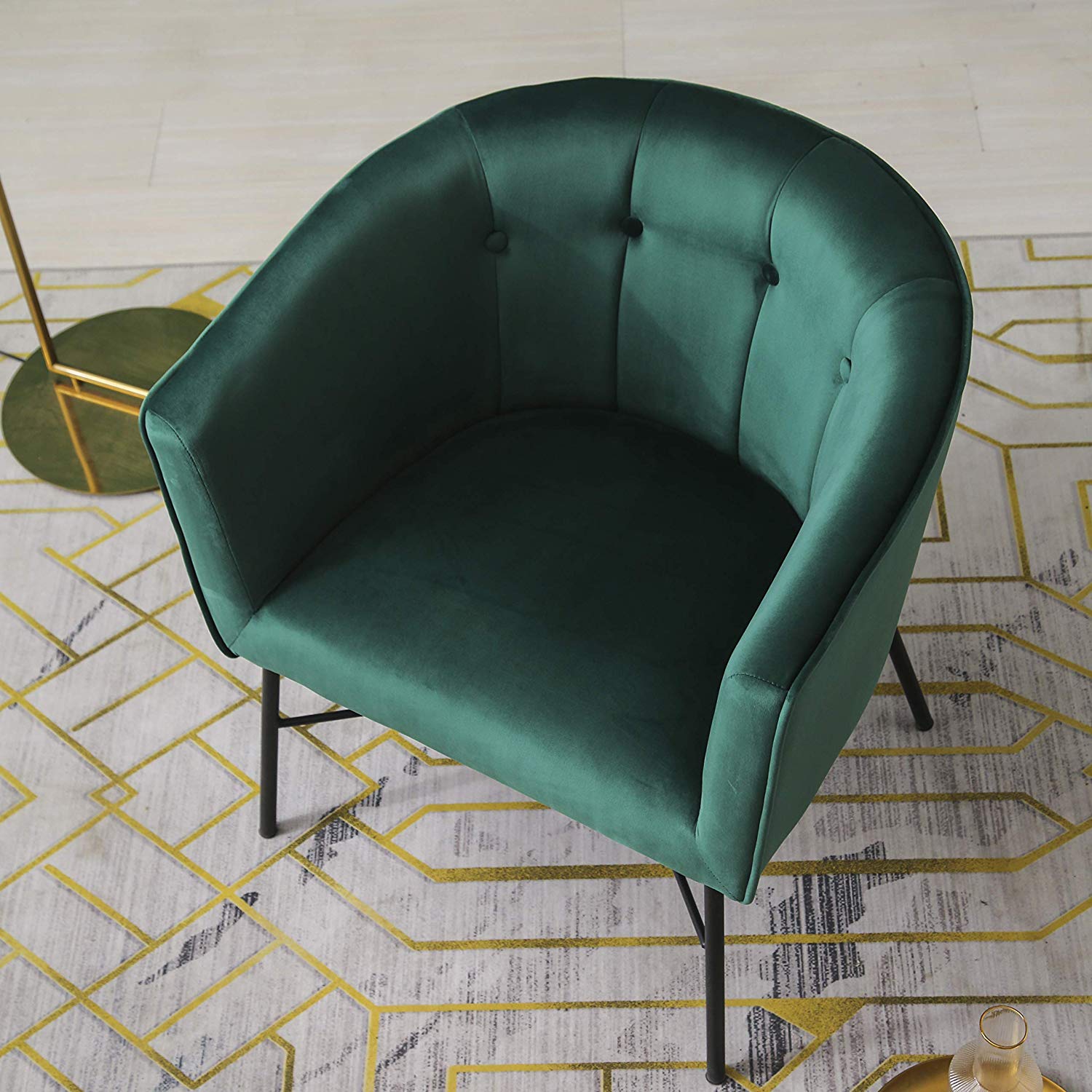 Aurelie Tub Chair in Emerald Green Velvet