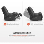 MCombo Oversized Dual Motor Armless Power Rocker Recliner Chair, Zeroarms Recliner Perfect for Living Room Fabric PR607