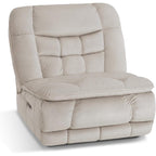 MCombo Oversized Dual Motor Armless Power Rocker Recliner Chair, Zeroarms Recliner Perfect for Living Room Fabric PR607