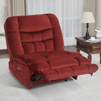 MCombo Oversized Dual Motor Armless Power Rocker Recliner Chair, Zeroarms Recliner Perfect for Living Room Fabric PR607