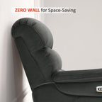 MCombo Zero Wall-Hugger Power Recliner Chair with Adjustable Headrest, Perfect for Small Spaces and RV, Fabric ST257