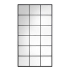 Chardwell Full Length Industrial Metal Window Mirror 180 x 100 cm, Black