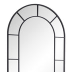 Beaumont Arched Full Length Metal Frame Mirror 178 x 76 cm, Black