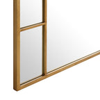 Beaumont Arched Full Length Metal Frame Mirror 178 x 76 cm, Antique Gold Effect