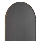 Beaumont Arched Full Length Metal Frame Mirror 178 x 76 cm, Antique Gold Effect