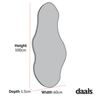 Bala Irregular Shaped Frameless Pond Mirror 100 x 60 cm