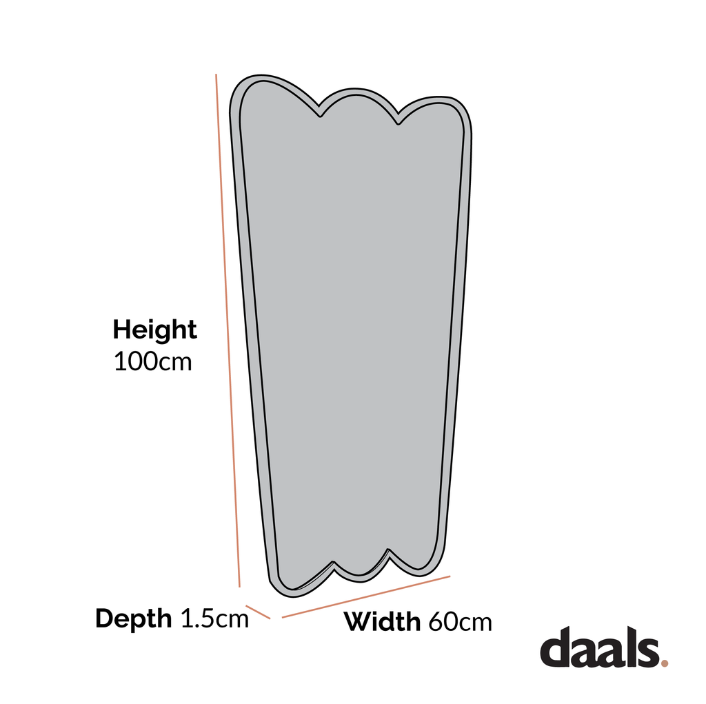 Berkeley Scalloped Edge Wall Mirror, Gold Effect