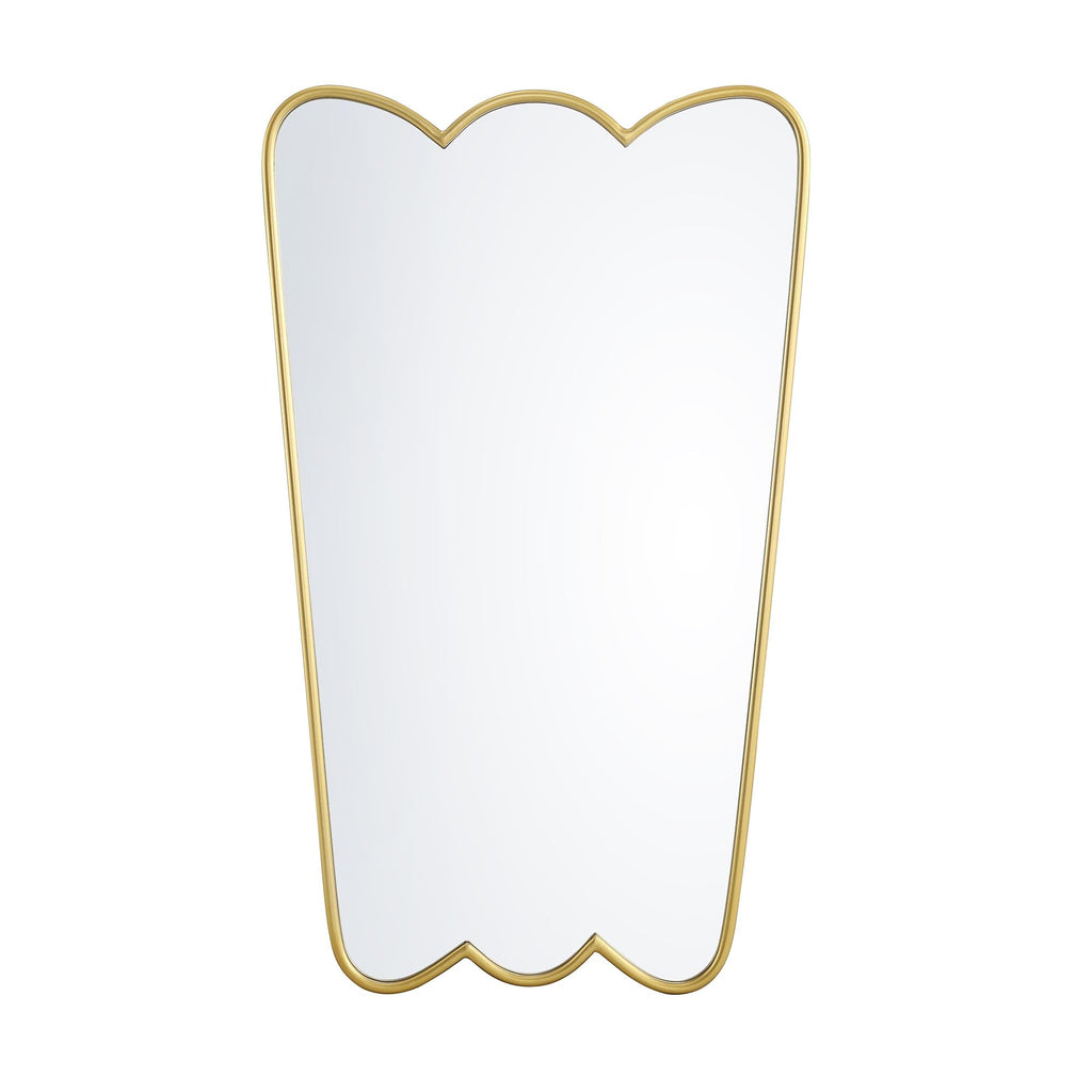Berkeley Scalloped Edge Wall Mirror, Gold Effect