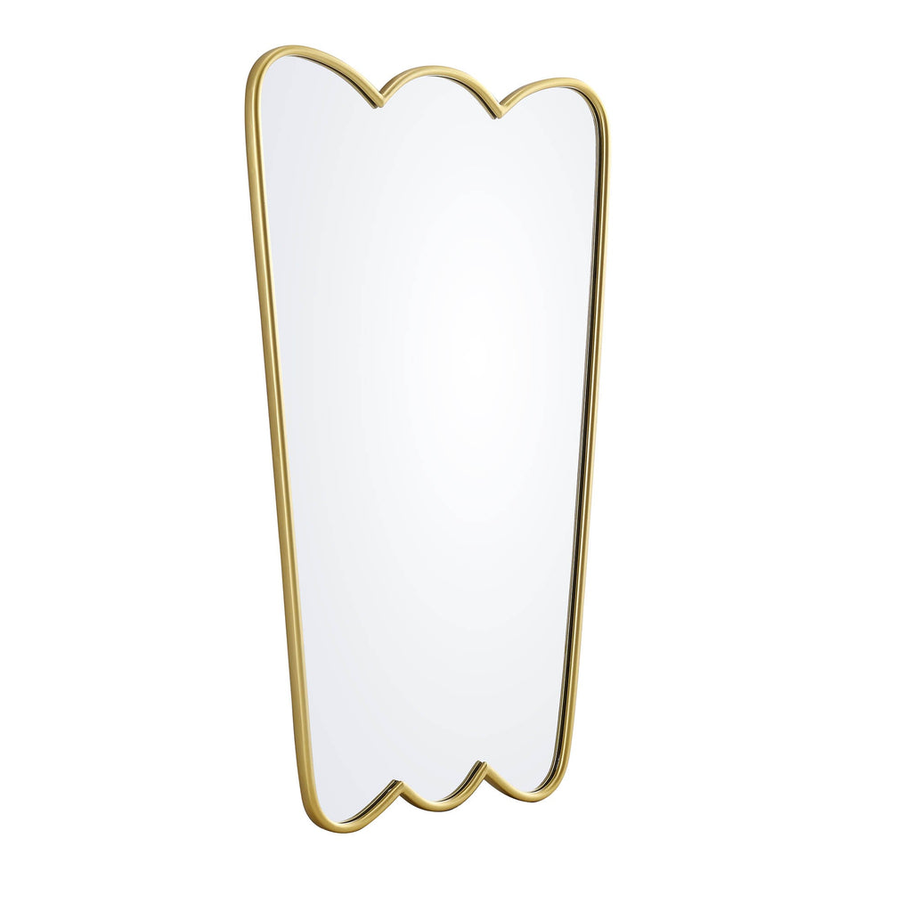 Berkeley Scalloped Edge Wall Mirror, Gold Effect