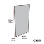 Bibury Antiqued Full Length Mirror Rectangular 180 x 100 cm