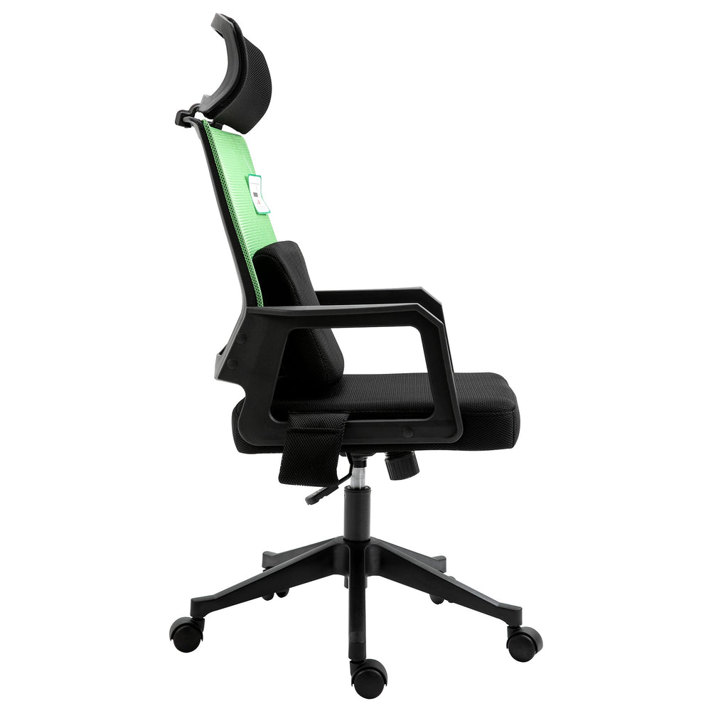 Beni Plus Mesh Swivel Office Chair with Massage Lumbar Cushion in Green