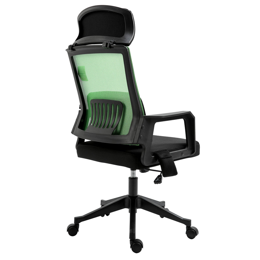 Beni Plus Mesh Swivel Office Chair with Massage Lumbar Cushion in Green