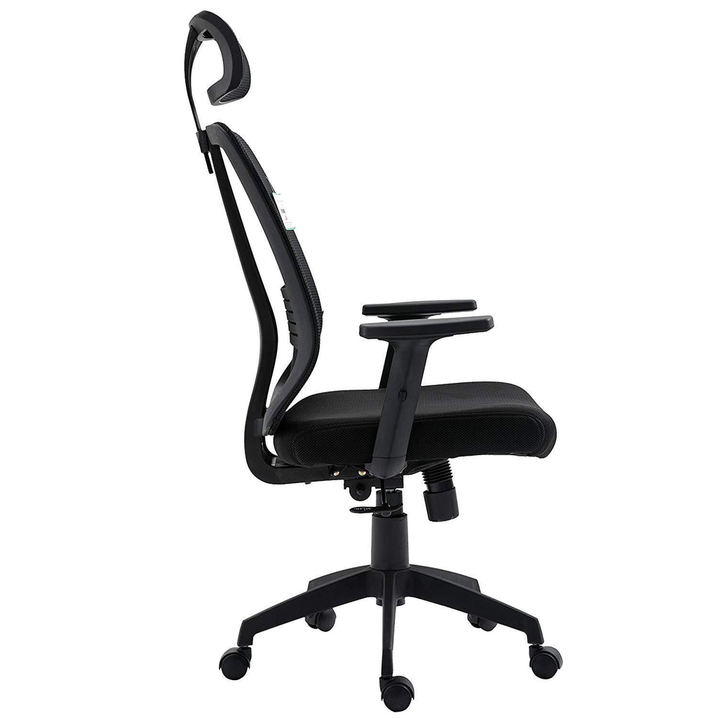 Black Mesh High Back Executive Office Chair Swivel Desk Chair with Synchro-Tilt, Adjustable Armrest & Headrest