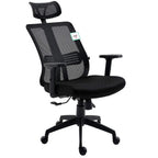 Black Mesh High Back Executive Office Chair Swivel Desk Chair with Synchro-Tilt, Adjustable Armrest & Headrest