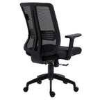 Black Mesh Medium Back Executive Office Chair Swivel Desk Chair with Synchro-Tilt, Adjustable Armrests