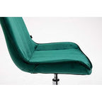 Cherry Tree Furniture Cala Vintage Pine Green Colour Velvet Desk Chair Swivel Chair with Chrome Feet
