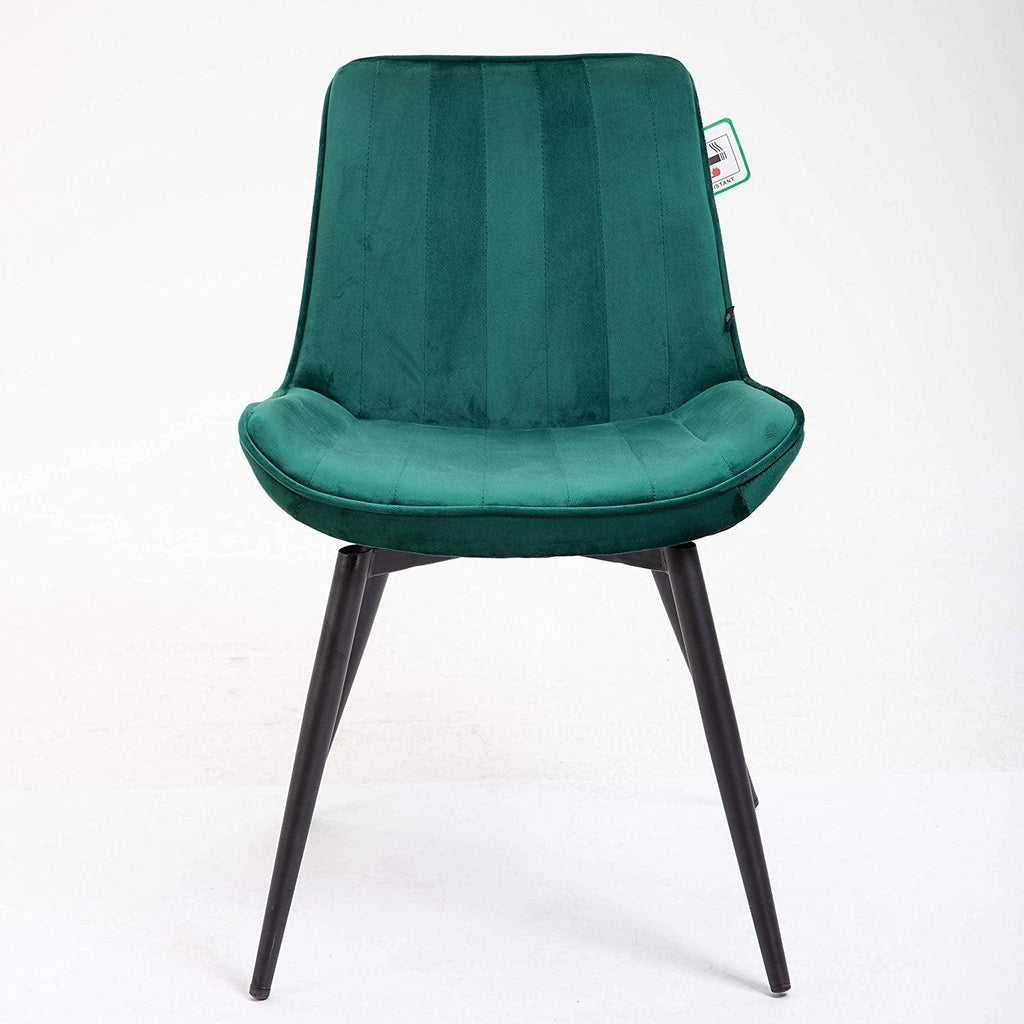Cala Set of 2 Green Velvet Dining Chairs