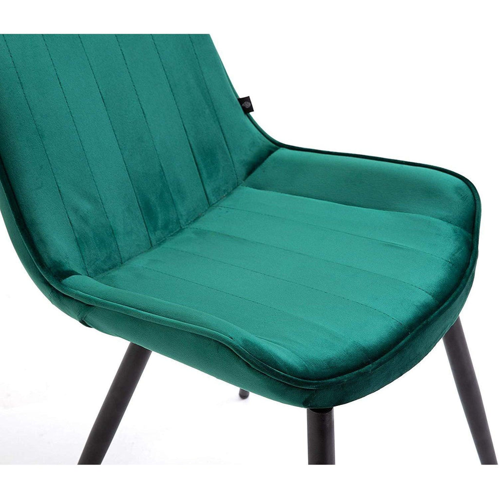 Cala Set of 2 Green Velvet Dining Chairs