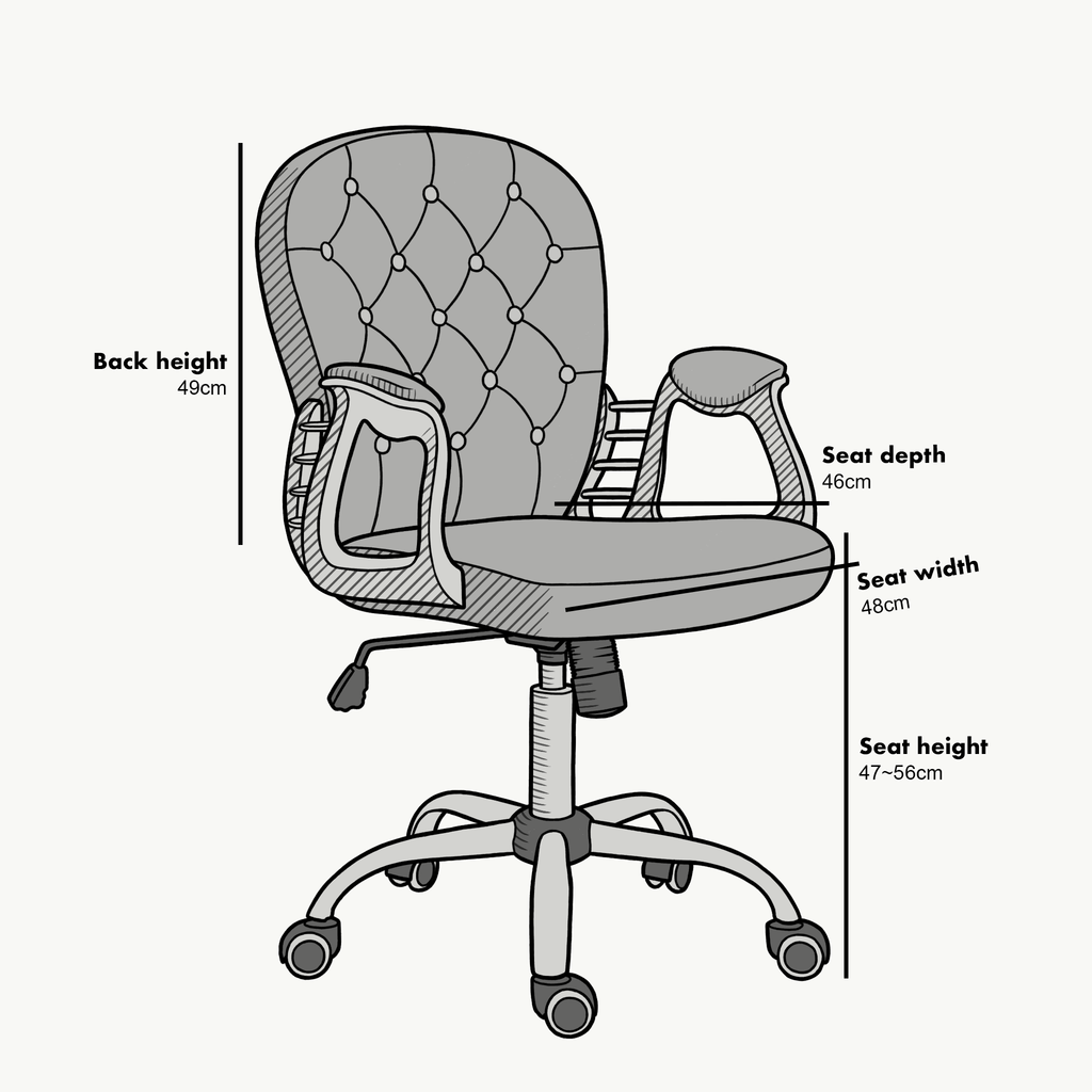 Black Velvet Chesterfield Swivel Chair