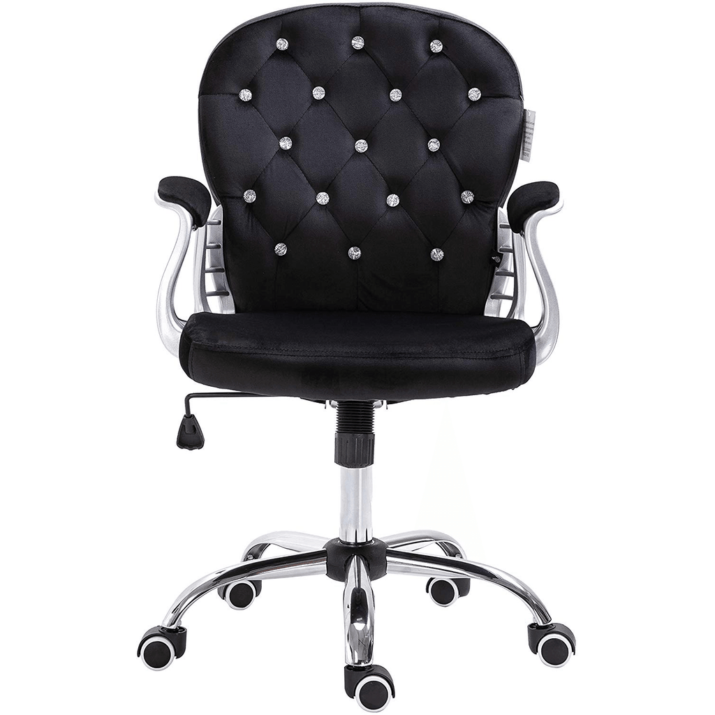 Black Velvet Chesterfield Swivel Chair