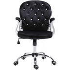 Black Velvet Chesterfield Swivel Chair