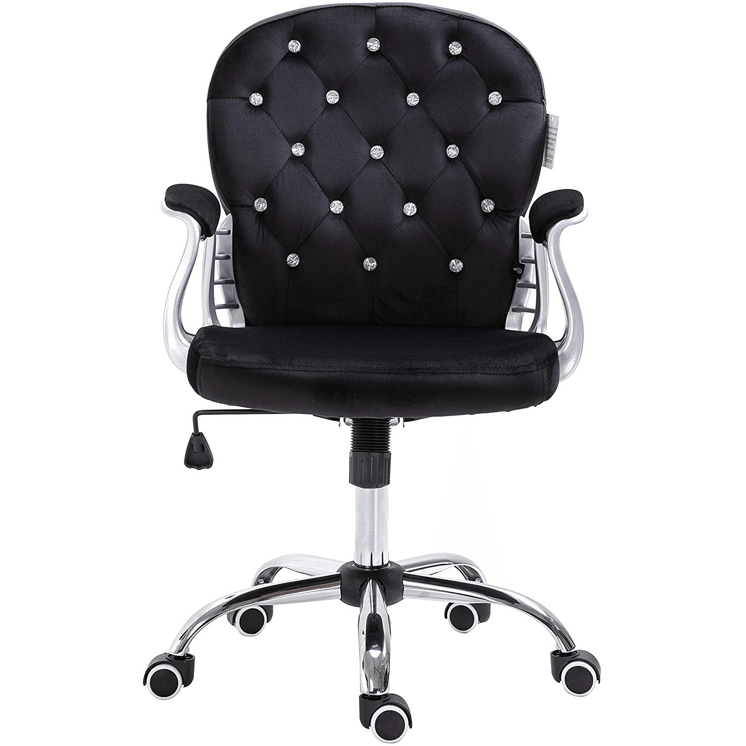 Black Velvet Chesterfield Swivel Chair