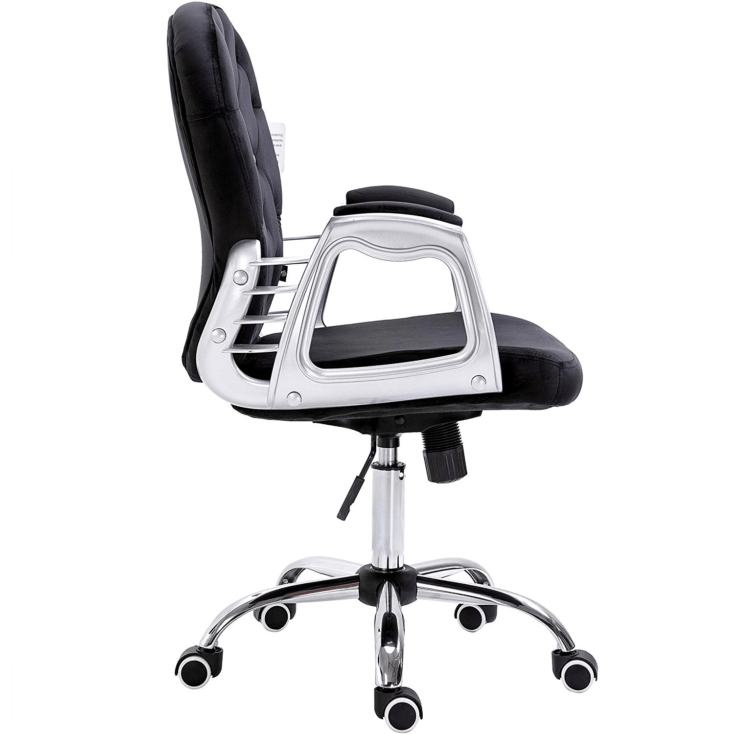 Black Velvet Chesterfield Swivel Chair