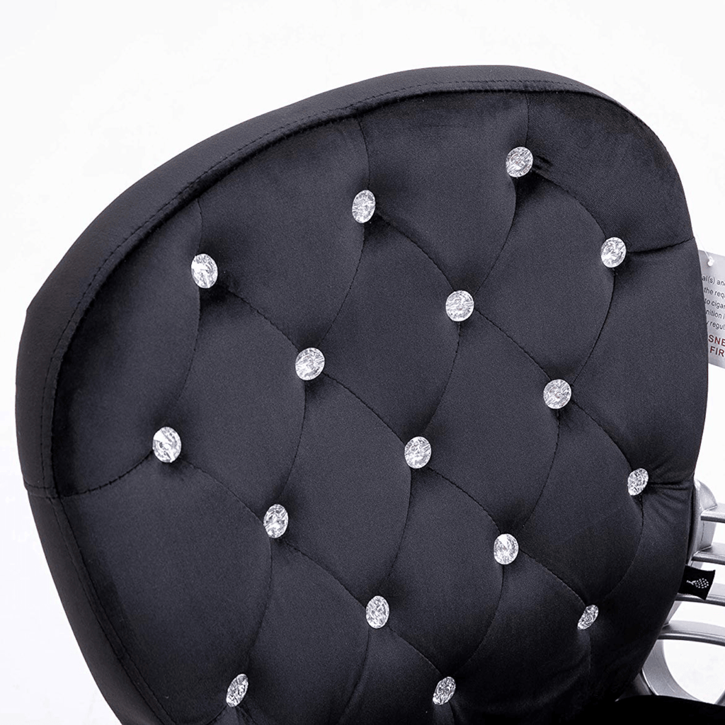 Black Velvet Chesterfield Swivel Chair