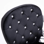 Black Velvet Chesterfield Swivel Chair