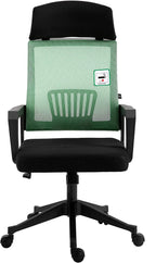 Beni Mesh Office Chair with Headrest in Green