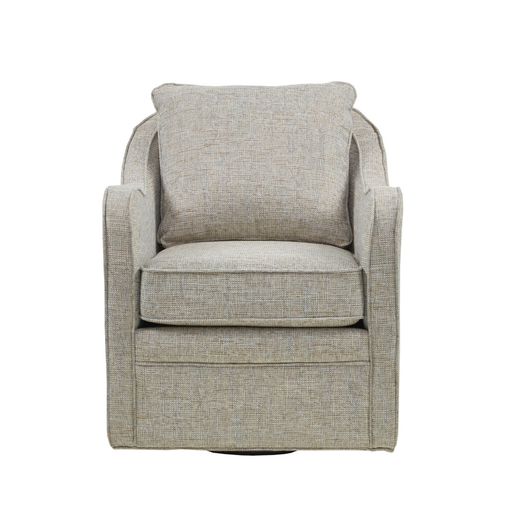 Madison Park Betty Upholstered Swivel Curved Armchair