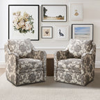 Madison Park Betty Upholstered Swivel Curved Armchair
