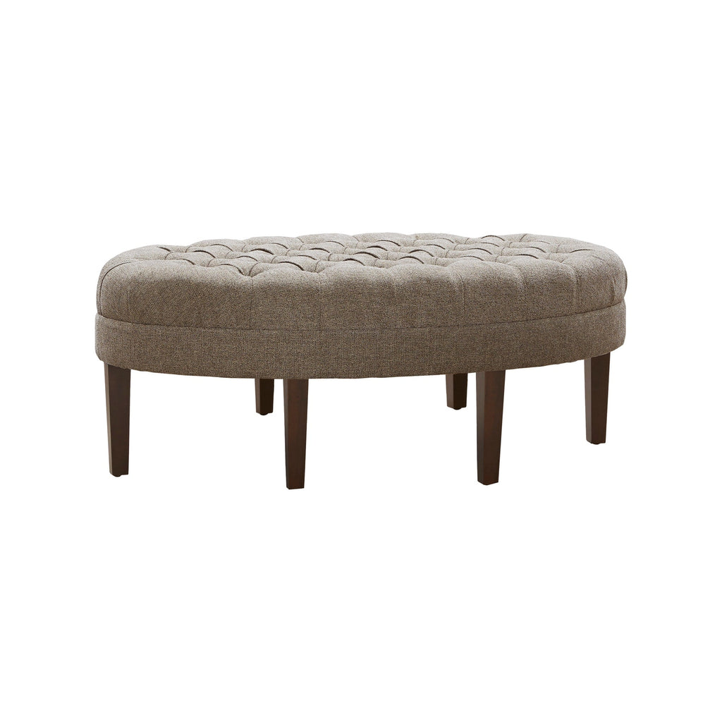 Madision Park Chase Surfboard Tufted Upholstered Ottoman with Solid Wood