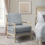 Madison Park Donohue Turned Wood Frame Armchair