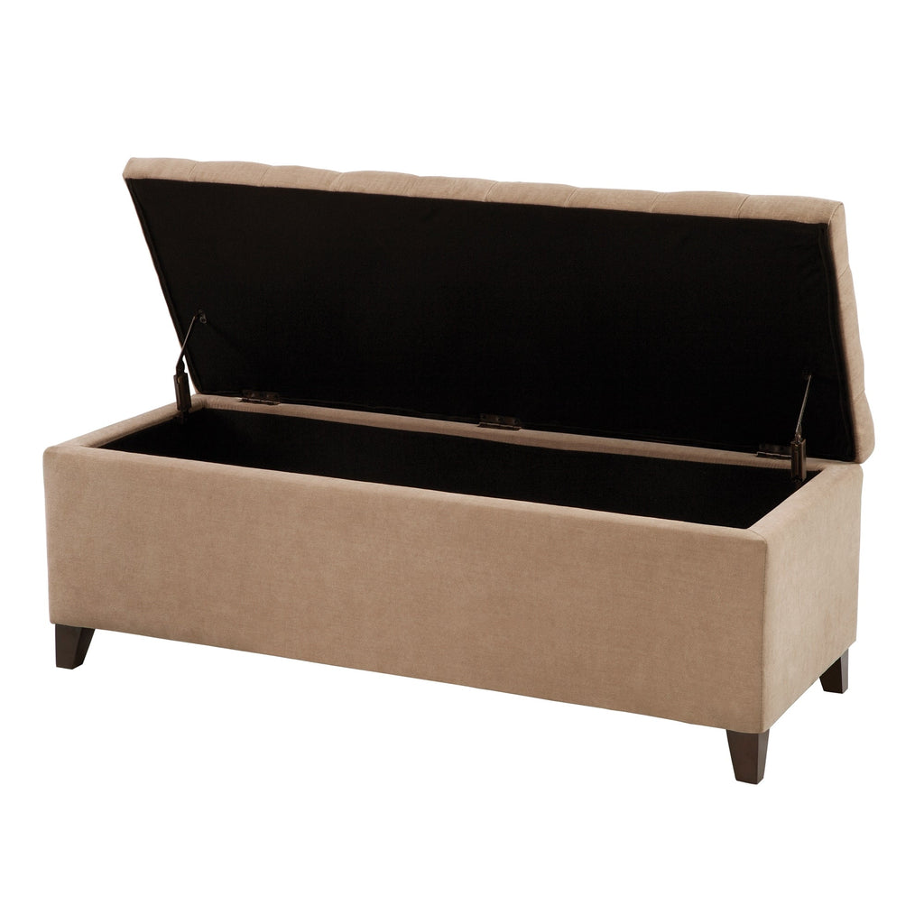 Madison Park Sasha Tufted Top Upholstered Storage Bench
