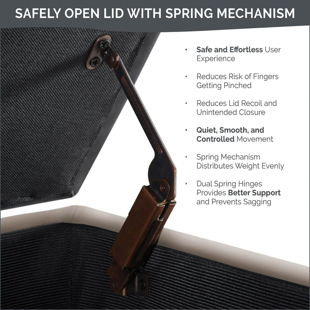 Madison Park Sasha Tufted Top Upholstered Storage Bench