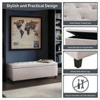 Madison Park Sasha Tufted Top Upholstered Storage Bench