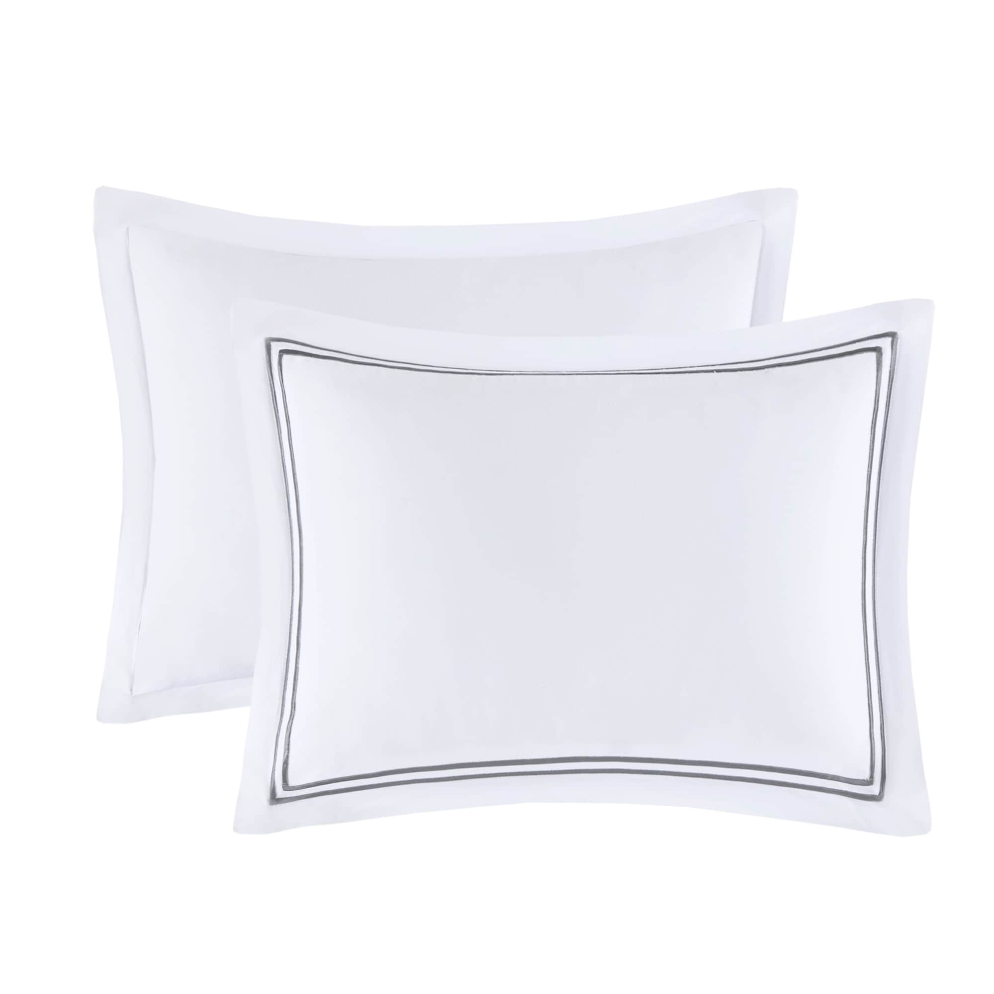 Madison Park Signature 500 Thread Count Luxury Collection 100% Cotton Sateen Embroidered Duvet Cover Set