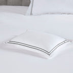 Madison Park Signature 500 Thread Count Luxury Collection 100% Cotton Sateen Embroidered Duvet Cover Set