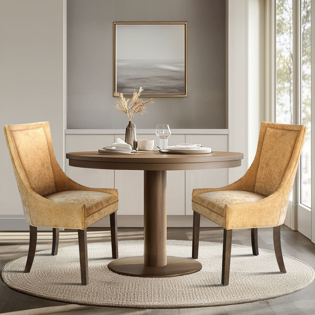 Madison Park Signature Ultra Upholstered Dining Side Chairs With Wood Legs (Set of 2) - N/A