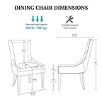 Madison Park Signature Ultra Upholstered Dining Side Chairs With Wood Legs (Set of 2) - N/A