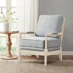 Madison Park Donohue Turned Wood Frame Armchair