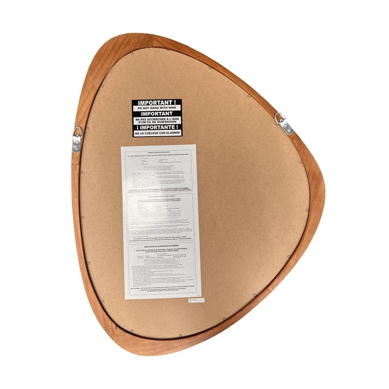 Pine Frame Cobblestone Shaped Asymmetrical Wall Mirror