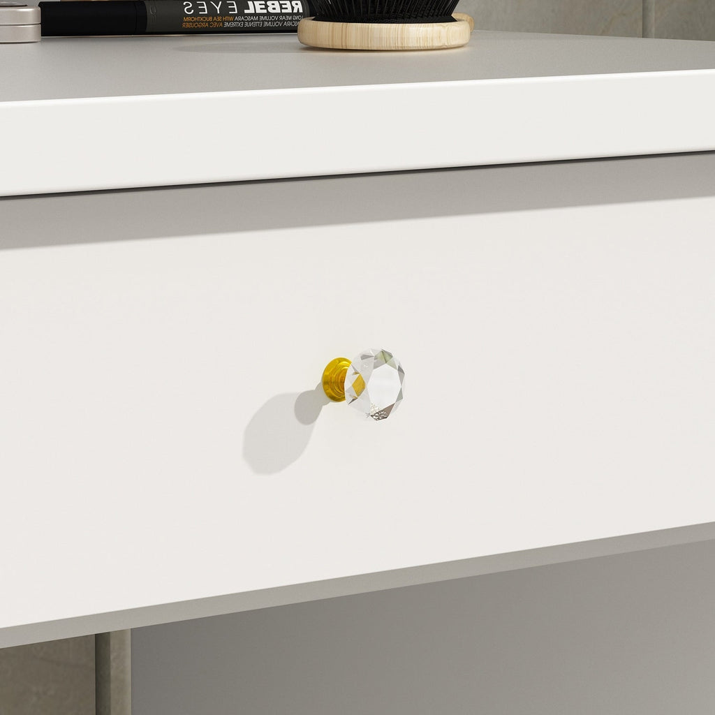 Makeup Vanity Set Table With LED Light &Mirror & Stool