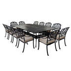 Manasquan 13-piece Gunmetal Aluminum Dining Set by Havenside Home