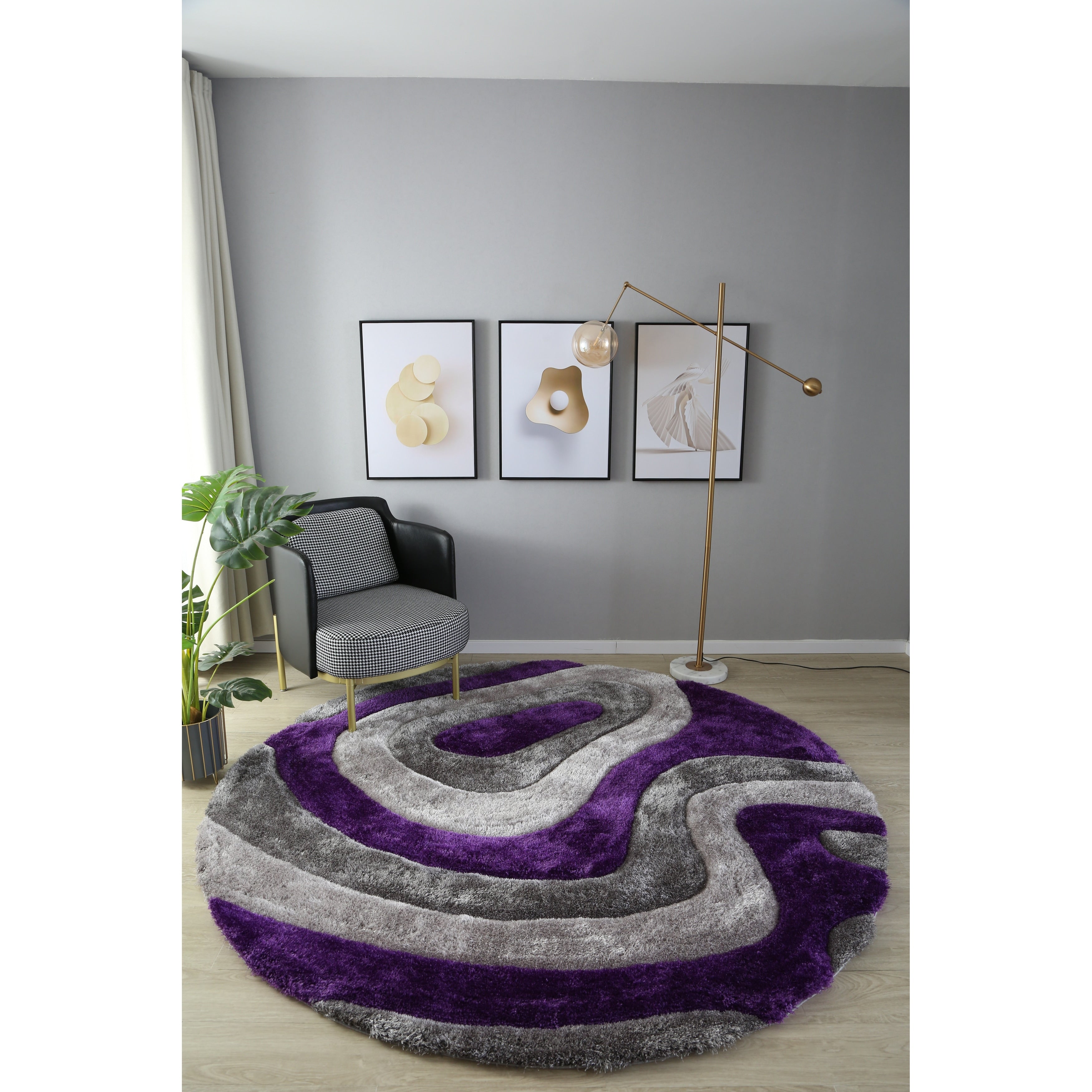 Mateos Shag Abstract Designed Area Rug