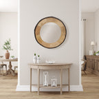 Meredith Round Live Edge Wood Wall Mirror by River of Goods - 30.5 x 1 x 30.5
