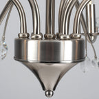 Farmhouse Retro Tree Branch Crystal Chandelier Candle-Style Pendant Light